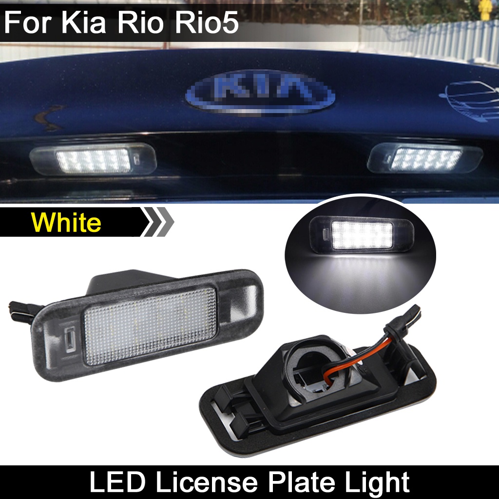 หลอดไฟ-led-ความสว่างสูง-สีขาว-สําหรับติดป้ายทะเบียนรถยนต์-kia-rio-2005-2011-rio5-2006-2011-2-ชิ้น