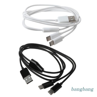 Bangb สายชาร์จ USB C 2 in 1 ตัวแยกสายชาร์จ USB เป็น 2 Type C สายซิงค์ข้อมูล