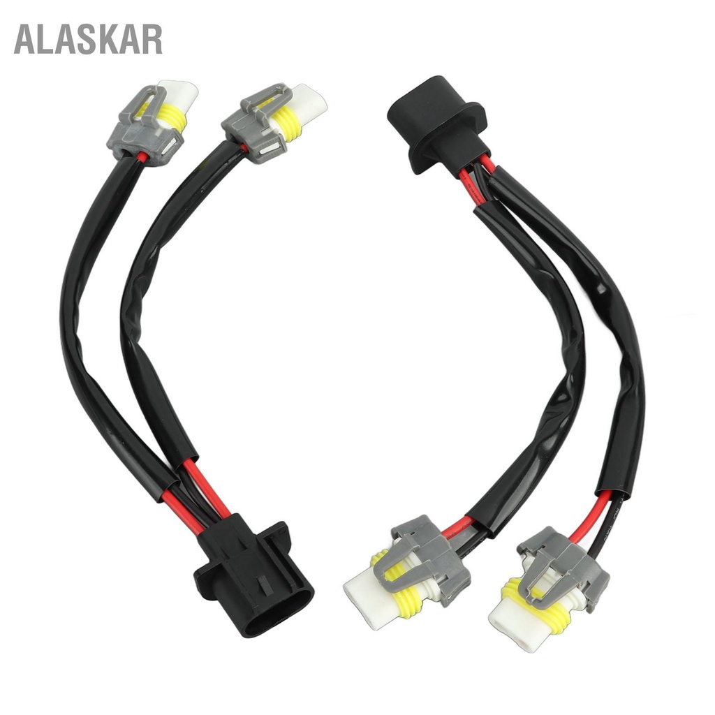 alaskar-2-pcs-ไฟหน้าสายไฟสายไฟอะแดปเตอร์-h13-9008-ชาย-9005-9006-หญิง-way-splitter-wire-adapter-สำหรับรถบรรทุกรถกระบะ-led-ปลั๊กสายไฟ