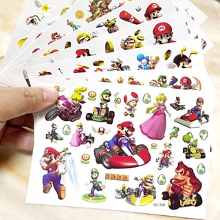 สติกเกอร์รอยสักชั่วคราว ลาย Super Mario Princess Peach Yoshi สําหรับเด็กผู้หญิง และผู้ชาย