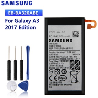 SAMSUNGแบตเตอรี่ทดแทนEB-BA320ABEสำหรับSamsung GALAXY 2017 Edition A3 A320 แท้แบตเตอรี่ 2350MAh