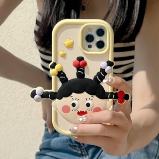 เคสโทรศัพท์มือถือ ซิลิโคนนิ่ม กันกระแทก ลายการ์ตูนเด็กผู้หญิงน่ารัก สําหรับ iPhone 14 14PRO max 13 12PRO max 13pro max 11