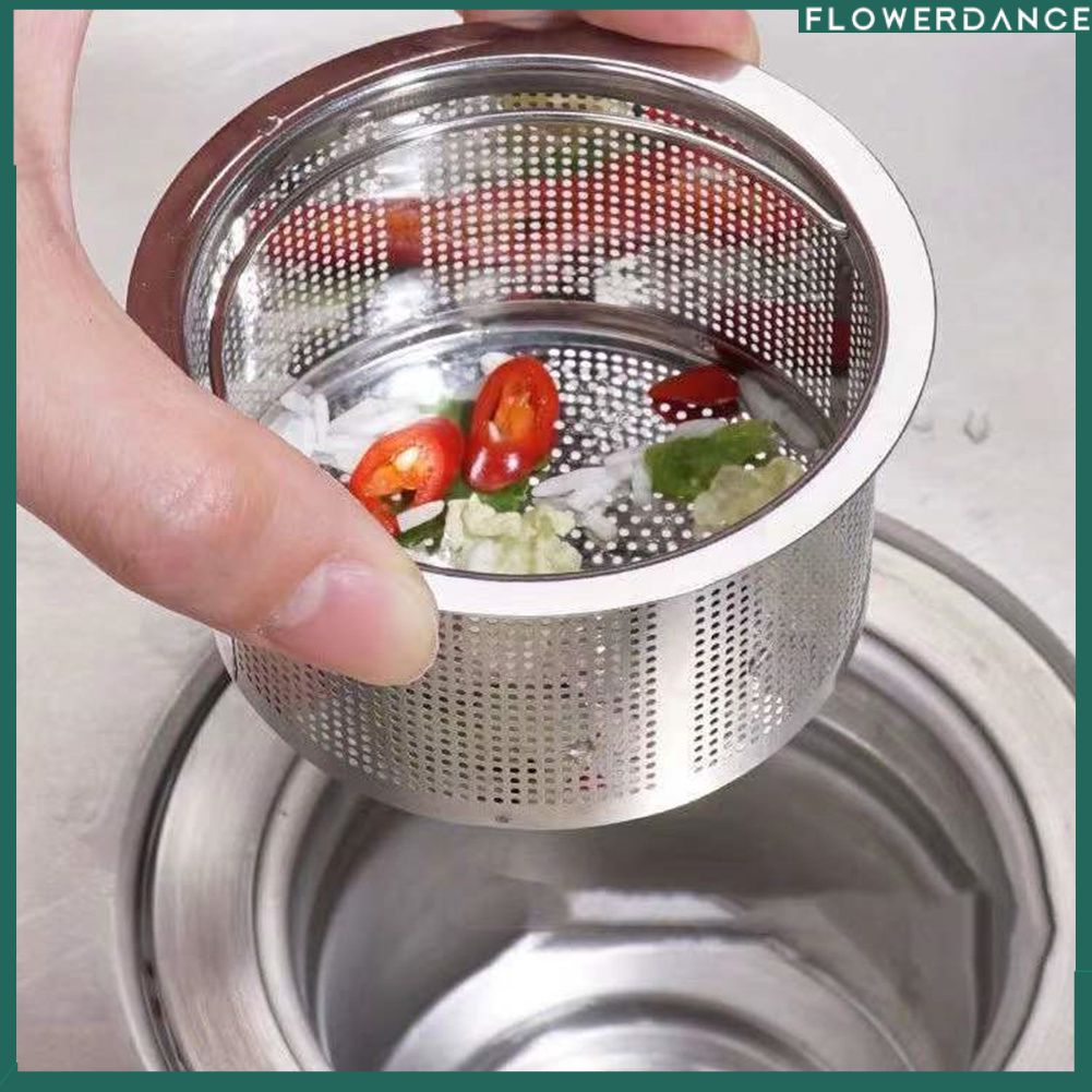 อ่างล้างจานเครื่องกรองน้ำเสียบอ่างล้างจานเหล็กที่มีคุณภาพสูงครัวกรองท่อระบายน้ำตะกร้ากรองดอกไม้