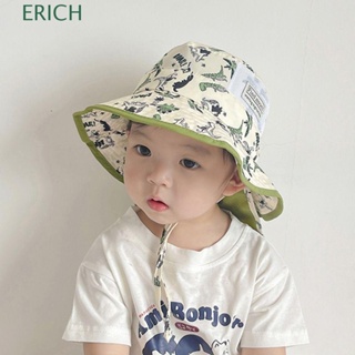 Erich หมวกบังแดด ลายการ์ตูนปู เชอร์รี่ หมี สัตว์ น่ารัก ถอดออกได้ แฟชั่นสําหรับเด็ก