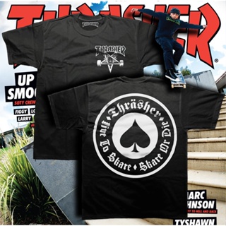 NEW FASHION cb เสื้อเชิ้ต Thrasher Oath Spade Skate Or Die สําหรับผู้ชาย