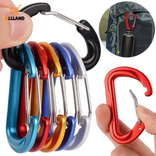 1 ชิ้น D-Type อลูมิเนียมอัลลอยด์ Carabiner หัวเข็มขัด / อุปกรณ์ตั้งแคมป์ กระเป๋าเป้สะพายหลัง / ขวดน้ําแขวนสแน็ปตะขอพวงกุญแจกลางแจ้ง