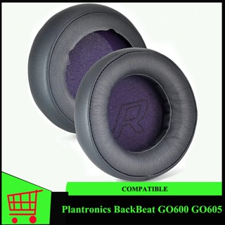 Go600 GO605 แผ่นครอบหูฟังไร้สาย ไทเทเนียม สีม่วง แบบเปลี่ยน สําหรับ Plantrontics BackBeat GO600 GO605