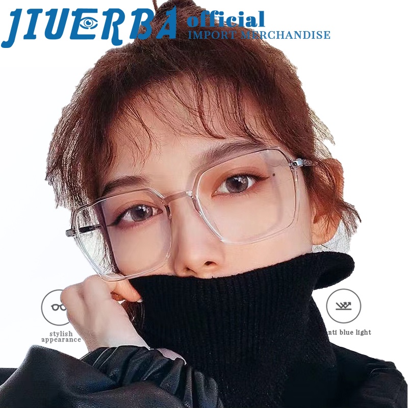 jiuerba-tr90-แว่นตาสายตาสั้น-ทรงสี่เหลี่ยม-ขนาดใหญ่-ป้องกันรังสี-สไตล์เกาหลี-คลาสสิก-สําหรับผู้ชาย-และผู้หญิง