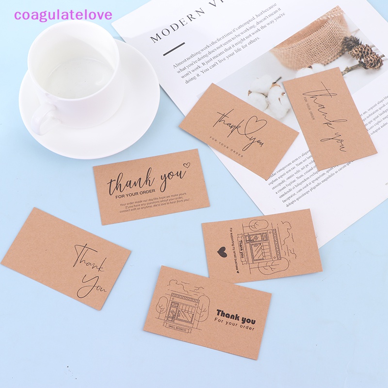 coagulatelove-การ์ดกระดาษคราฟท์ธรรมชาติ-ลาย-thank-you-for-your-order-สําหรับตกแต่งการ์ด-30-ชิ้น-ขายดี