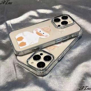 ✅เคสโทรศัพท์มือถือ แบบนิ่ม ลายเป็ด สีเหลือง กันกระแทก สําหรับ Apple Iphone 128 1311 14pro 7