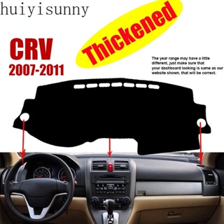 Hys แผ่นแดชบอร์ดรถยนต์ ผ้าโพลีเอสเตอร์ กันลื่น สําหรับ Honda CRV 2002-2006 2007-2011 2012- 2016 2017-2021