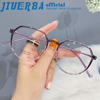 JIUERBA TR90 แว่นตาสายตาสั้น กรอบกลม ป้องกันรังสี คลาสสิก แฟชั่น สําหรับผู้ชาย และผู้หญิง