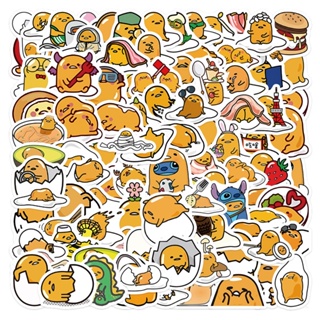 สติกเกอร์ PVC กันน้ํา ลายการ์ตูน Gudetama Lazy Egg Sanrio มี 100 ชิ้น