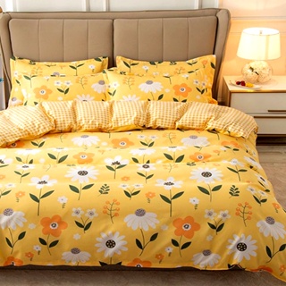 ผ้าปูที่นอน ชุดผ้าปูที่นอน ชุดเครื่องนอน 3.5/5/6ฟุต หน้าปกผ้านวม+ผ้าปูที่นอน+2pc ปลอกหมอน ชุดดอกไม้หักขนาดเล็ก