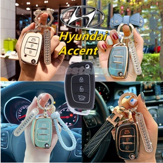 เคสกุญแจรีโมทรถยนต์ Tpu แบบพับได้ สําหรับ hyundai Solaris Creta Ix25 Kona Tucson Sonata FE I40 Elantra Ix35 I20 Ix45 HB20 accent hyundai accent