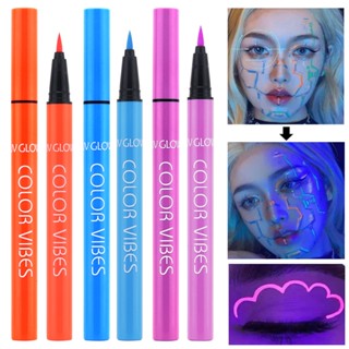 Color VIBES ปากกาอายไลเนอร์ เรืองแสง เนื้อแมตต์ กันน้ํา สีเรืองแสง สําหรับฮาโลวีน