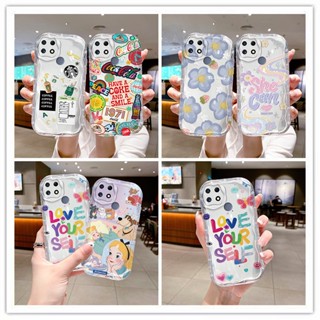 เคส realme c15 เคส realme c12 เคส realme c25 เคสโทรศัพท์มือถือแบบใส ลายครีม สําหรับ realme c12 realme c15 realme c25