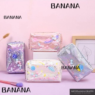 Banana1 กระเป๋าดินสอ ขนาดใหญ่ จุของได้เยอะ ลายดาว เครื่องเขียน สําหรับโรงเรียน