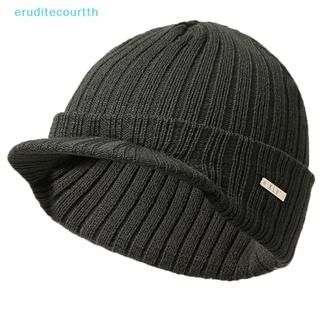 [eruditecourtth] หมวกบีนนี่ ผ้าวูลถัก ลายทาง ให้ความอบอุ่น แฟชั่นฤดูหนาว สําหรับผู้ชาย และผู้หญิง [ใหม่]