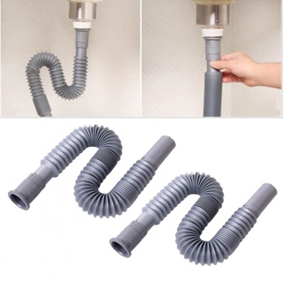 2x Universal Bathroom Basin Kitchen Sink-Flexible Waste Pipe-Trap Connectors