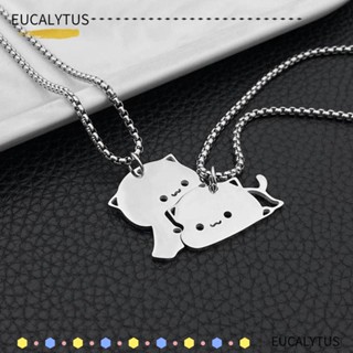 Eutus สร้อยคอโซ่ จี้รูปสัตว์ แมว สไตล์ฮิปฮอป พร็อพคอสเพลย์ DIY