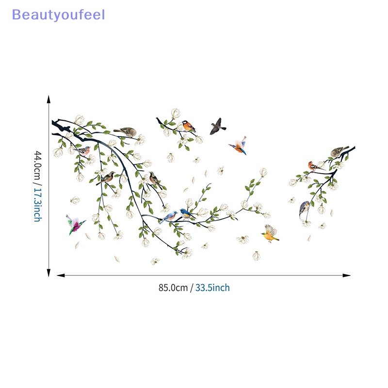 beautyoufeel-สติกเกอร์วอลเปเปอร์-ลายนกแมกโนเลีย-มีกาวในตัว-สําหรับติดตกแต่งผนังบ้าน-ห้องนั่งเล่น-ห้องนอน-4-ชิ้น-ต่อชุด