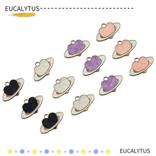 Eutus จี้รูปหัวใจ โลหะผสมสังกะสี หลากสี สําหรับทํางานฝีมือ DIY