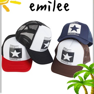 EMILEE หมวกเบสบอล ผ้าฝ้าย ผ้าตาข่าย ระบายอากาศได้ดี สามารถปรับได้