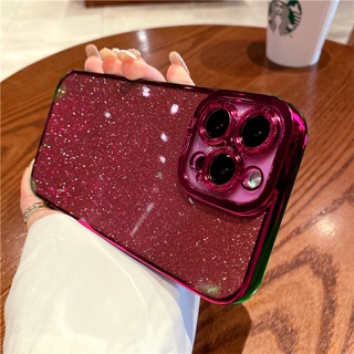  เคสโทรศัพท์ซิลิโคน TPU แบบนิ่ม ลายกากเพชร กันกระแทก หรูหรา สําหรับ iPhone 15 Pro max 14 13 12 11 ProMax 14 15 PLUS