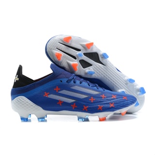 ของแท้ พร้อมส่ง kasut Adi X Speedflow FG Series รองเท้าฟุตบอล FG กันน้ํา สีฟ้า