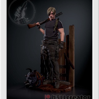 โมเดลเรซิ่น รูป Resident Evil Leon GK สีขาว 3d สเกล 1/35 24 18 M9TT