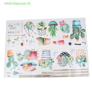 Aaairspecial สติกเกอร์ติดผนัง ลายกระบองเพชร มีกาวในตัว สําหรับตกแต่งห้องนั่งเล่น ห้องนอน พื้นหลังทีวี TH