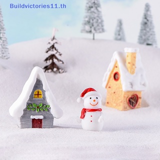 Buildvictories11 โมเดลบ้านหิมะเรซิ่น ขนาดเล็ก สําหรับตกแต่งสวน คริสต์มาส