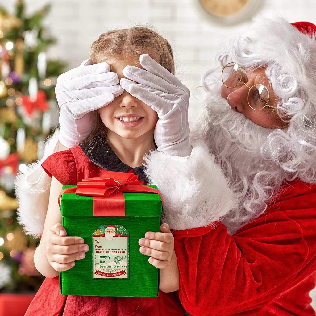 สติกเกอร์ฉลาก-ลายซานตาคลอส-ของขวัญคริสต์มาส-200-ชิ้น-ต่อม้วน