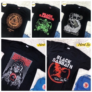 เสื้อยืดผ้าฝ้ายพิมพ์ลายขายดี เสื้อวง Black Sabbath พิมพ์ หน้าหลัง