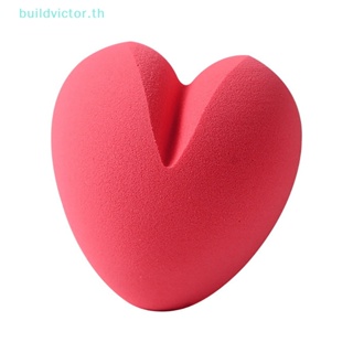 Buildvictor พัฟฟองน้ําแต่งหน้า รูปหัวใจ แห้ง และเปียก 1 3 5 ชิ้น