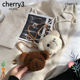 Cherry3 กระเป๋าสะพายไหล่ ทรงเมสเซนเจอร์ ผ้ากํามะหยี่ขนนิ่ม อุปกรณ์เสริม สําหรับผู้หญิง