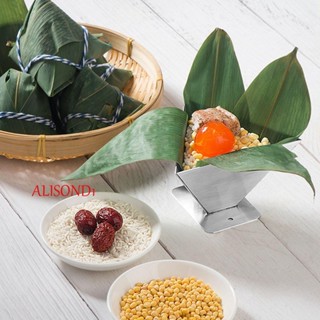 Alisond1 Zongzi แม่พิมพ์ สเตนเลส 304 ทรงสี่เหลี่ยมคางหมู ไม่ติดผิว ทรงสามเหลี่ยม สําหรับทําข้าวปั้น