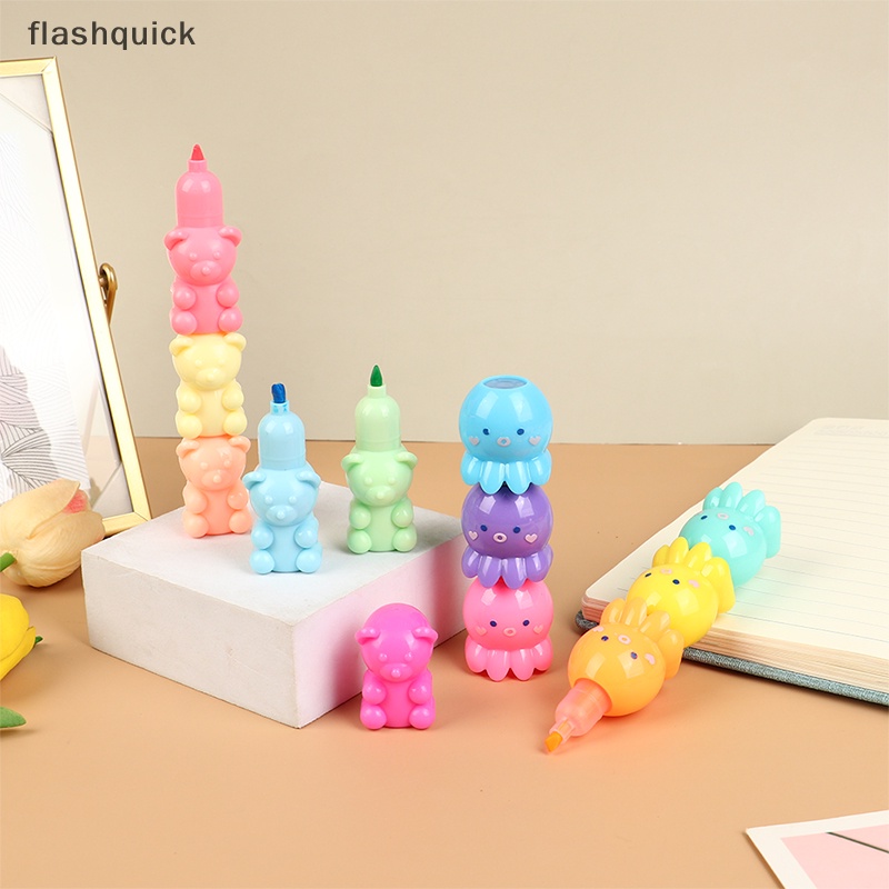 flashquick-ปากกากว้าง-รูปอุ้งเท้าแมว-หมี-สร้างสรรค์-แยกส่วนได้-แบบหนา