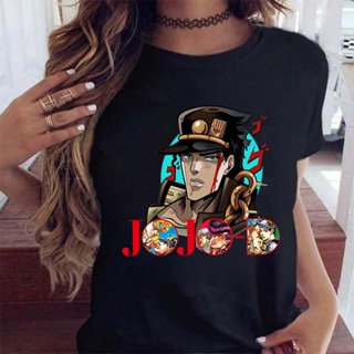 พร้อมส่ง Jojo Bizarre Adventure Funny T Shirt Men Cool Anime Harajuku T-shirt Summer Hip Hop Tshirt 90s Streetwear Tees