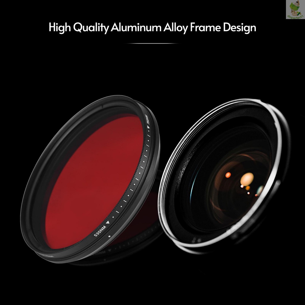 fotga-77mm-adjustable-infrared-filter-ir-pass-x-ray-lens-filter-variable-from-530nm-to-750nm-compatible-with-dslr-camera