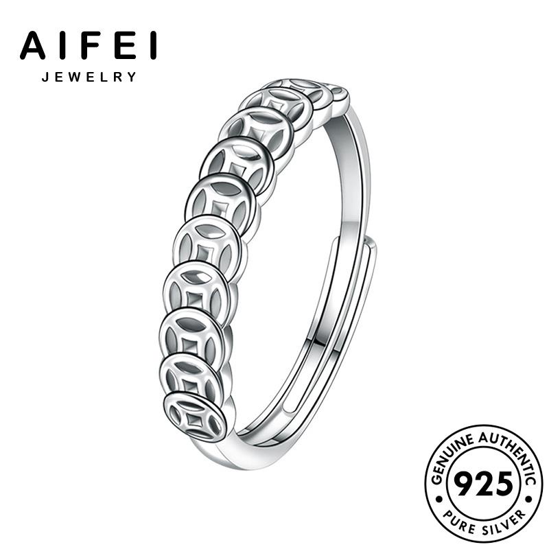 aifei-jewelry-โชคลาภย้อนยุค-แหวน-silver-เงิน-แฟชั่น-925-ต้นฉบับ-เครื่องประดับ-เครื่องประดับ-เกาหลี-คู่รัก-แท้-r312