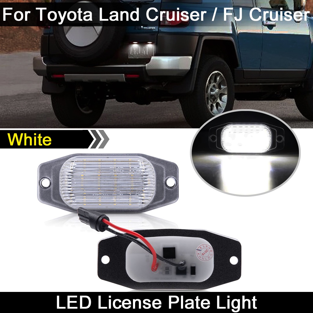 หลอดไฟ-led-ติดป้ายทะเบียนรถยนต์-สีขาว-สําหรับ-toyota-land-cruiser-fj80-fj-cruiser-xj10-gsj15-celica-lexus-lx450-2-ชิ้น