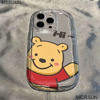 ✅เคสโทรศัพท์มือถือใส แบบนิ่ม ลายหมีพูห์ กันกระแทก สําหรับ Apple Iphone 14 13promax 12 11 7 8p Xs Xr DP5I