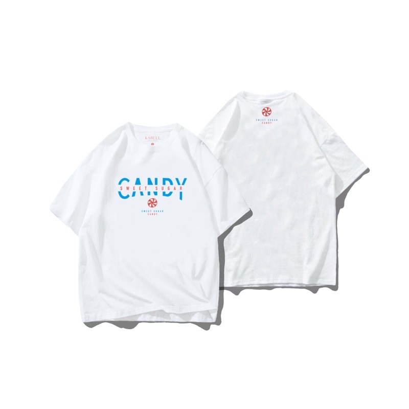 hot-sale-kabell-เสื้อยืด-oversize-ลาย-candy-สีขาว