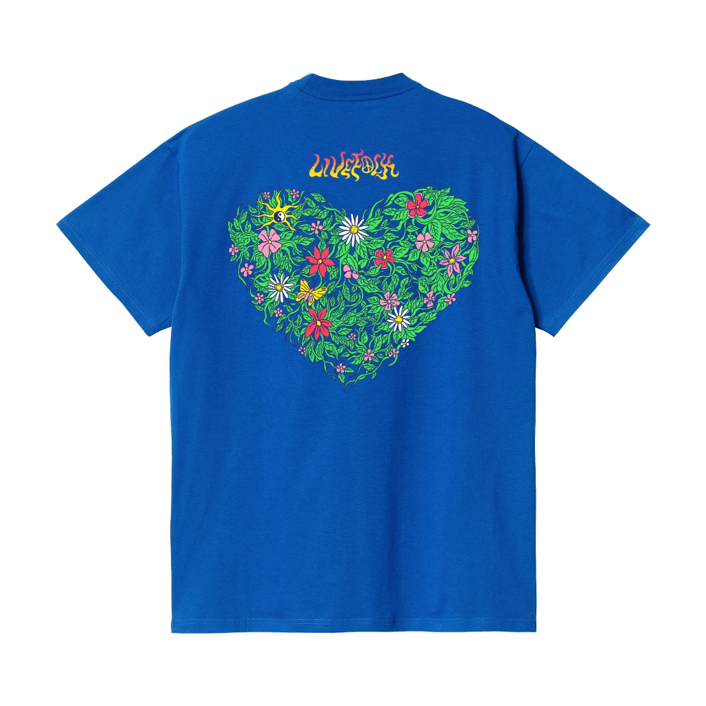 เสื้อยืดผ้าฝ้ายพิมพ์ลายlivefolk-marty-blue-t-shirt