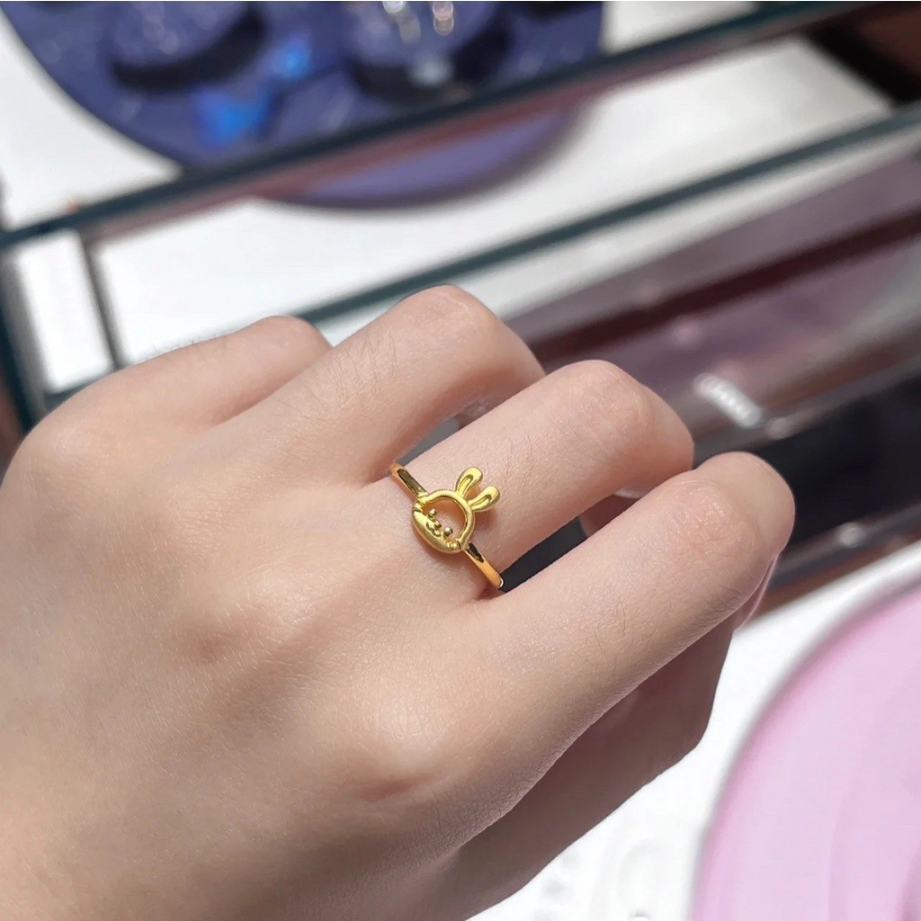 ส่งไว-แหวนกระต่าย-แหวนแฟชั่น-สไตล์เกาหลี-มินิมอล-ปรับขนาดได้-แหวนน่ารัก-ราคานักเรียน-แหวน-r64