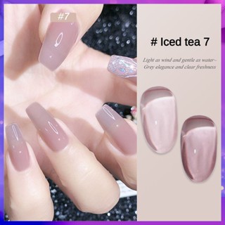 สีทาเล็บเจล สีเจลใสๆ gel nail polish monja โปร่งแสงสีชมพูเปลือยยูวีเจลเจลลี่ยาทาเล็บ Diy ตกแต่งเล็บอุปกรณ์เล็บ