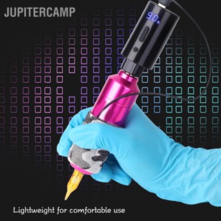 JUPITERCAMP แหล่งจ่ายไฟรอยสักไร้สาย อินเทอร์เฟซ RCA 2 โหมด 4.2‑12V ปรับจอแสดงผล LCD แหล่งจ่ายไฟเครื่องสัก