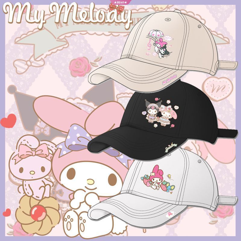 หมวกเบสบอล-ลายการ์ตูนอนิเมะ-sanrio-kuromi-cinnamoroll-my-melody-pompom-purin-ป้องกันแดด-สําหรับตกแต่ง